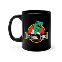Technical T-Rex - Black mug 11oz